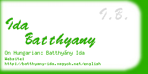 ida batthyany business card